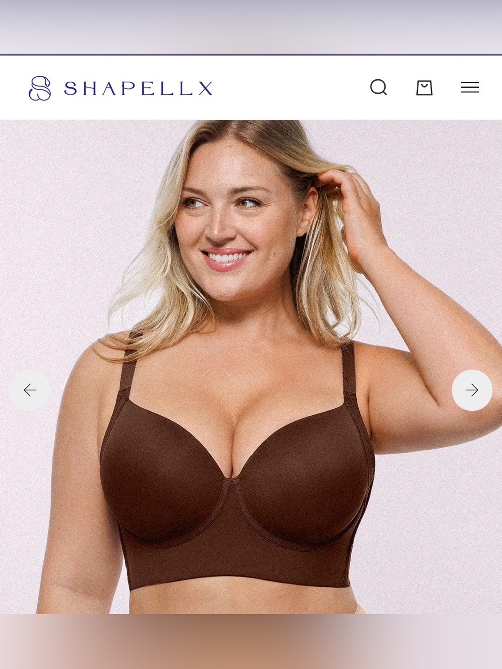 Shapellx back smoothing Underwire pushup bra